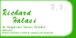 richard halasi business card